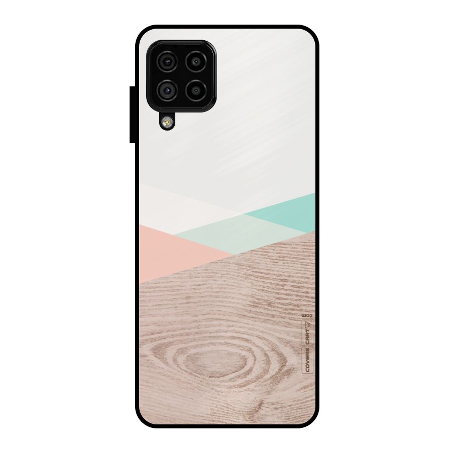 Wooden Fusion Metal Back Case for Galaxy A22 4G