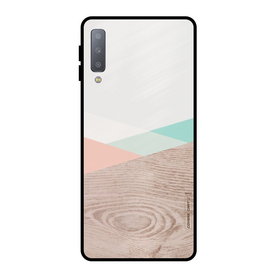 Wooden Fusion Metal Back Case for Galaxy A7 (2018)