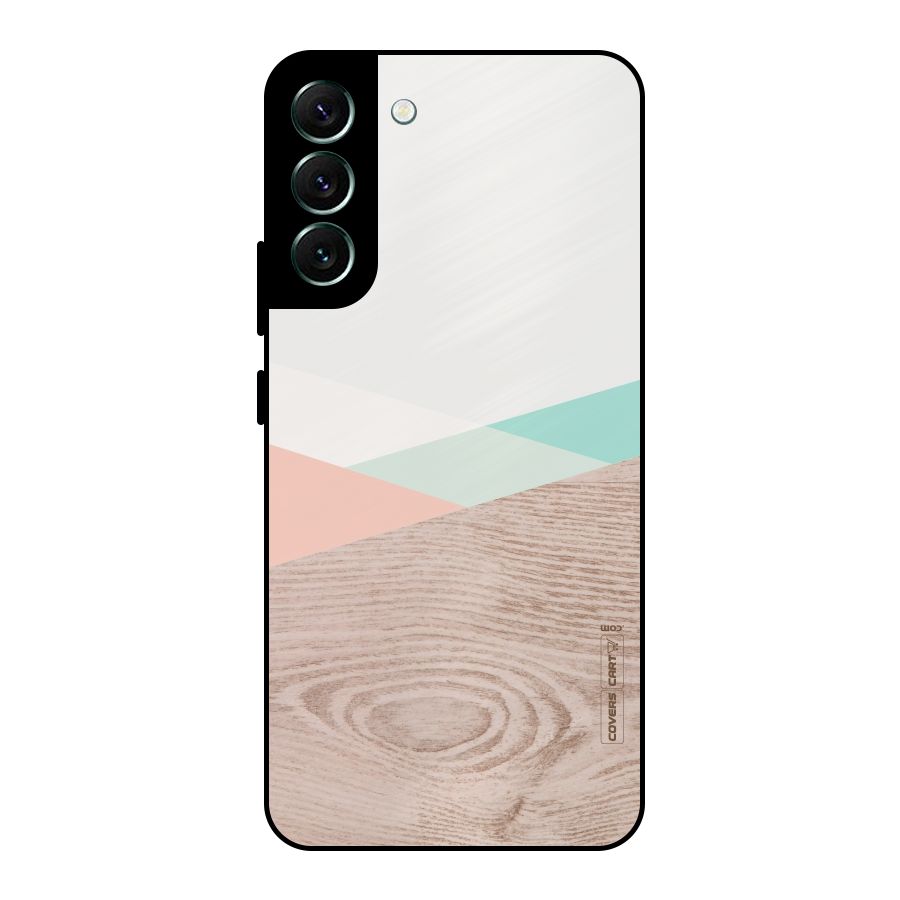 Wooden Fusion Metal Back Case for Galaxy S22 Plus 5G