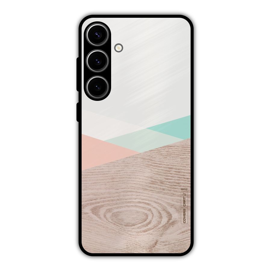 Wooden Fusion Metal Back Case for Galaxy S24 Plus