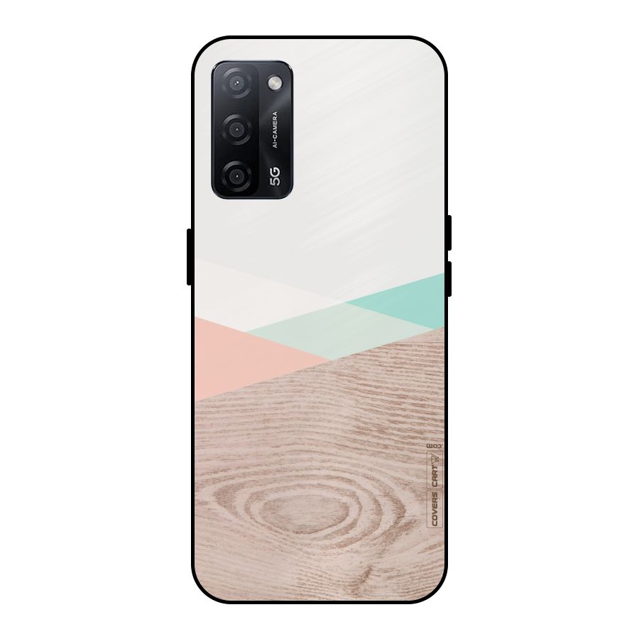 Wooden Fusion Metal Back Case for Oppo A53s 5G
