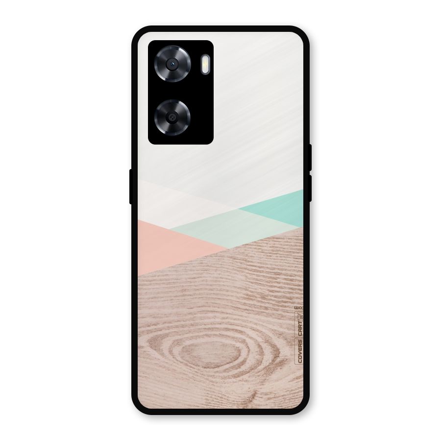 Wooden Fusion Metal Back Case for Oppo A57 2022