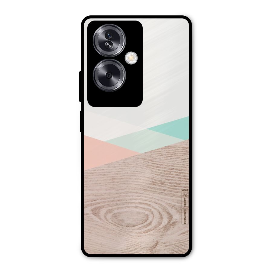 Wooden Fusion Metal Back Case for Oppo A79 5G