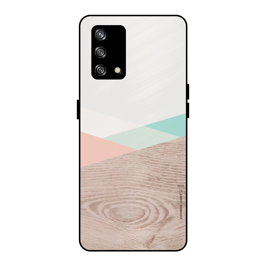 Wooden Fusion Metal Back Case for Oppo F19s