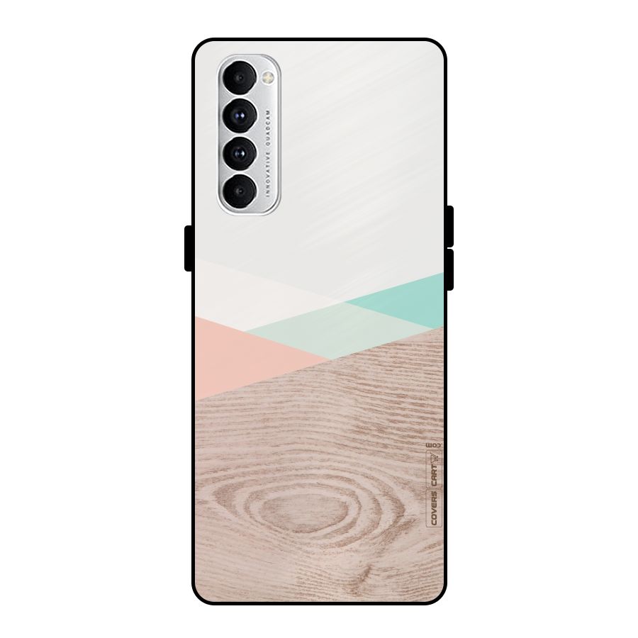 Wooden Fusion Metal Back Case for Oppo Reno4 Pro