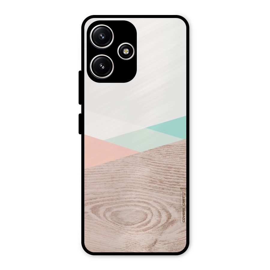 Wooden Fusion Metal Back Case for Poco M6 Pro