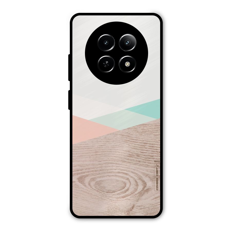 Wooden Fusion Metal Back Case for Realme 12x 5G