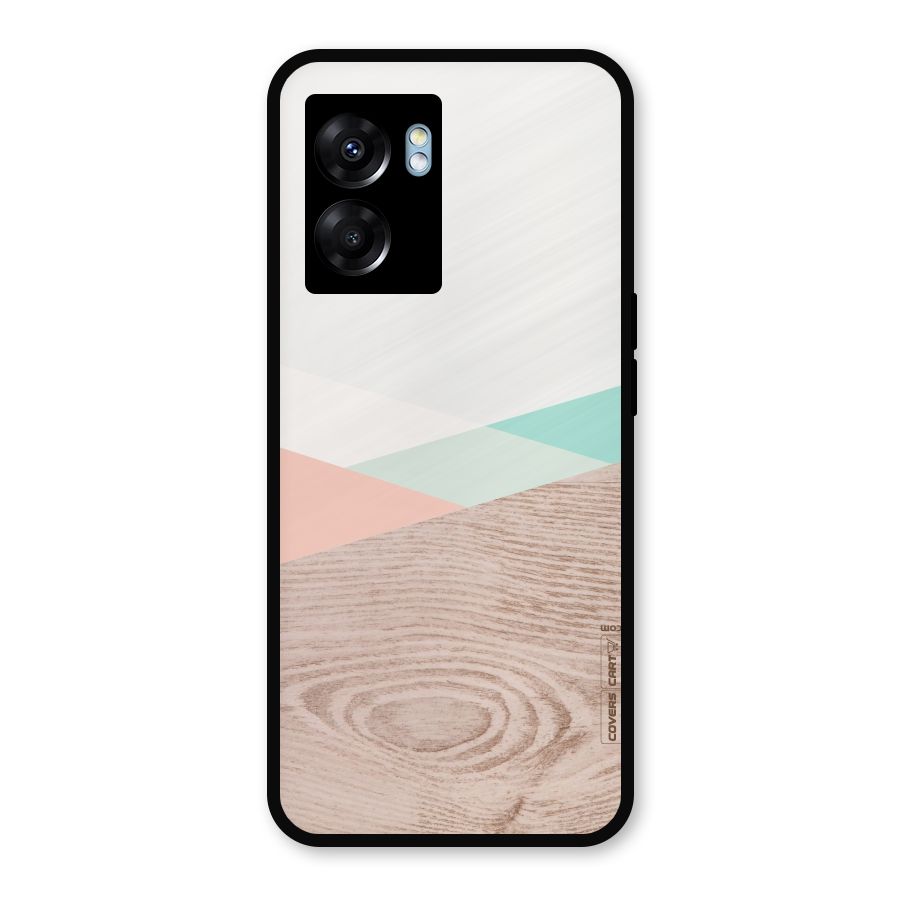 Wooden Fusion Metal Back Case for Realme Narzo 50 5G