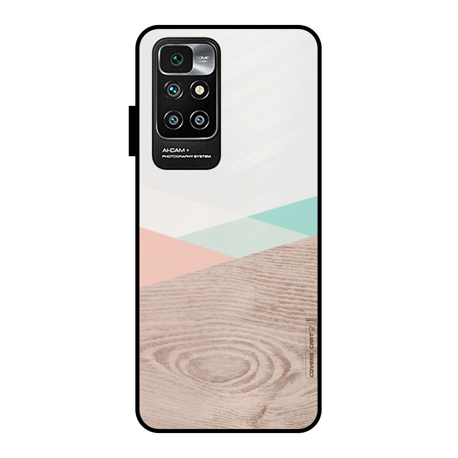 Wooden Fusion Metal Back Case for Redmi 10 Prime