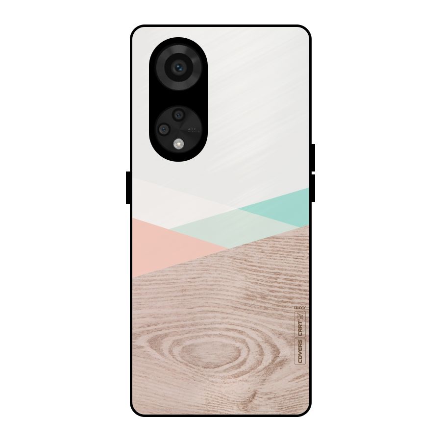 Wooden Fusion Metal Back Case for Reno8 T 5G