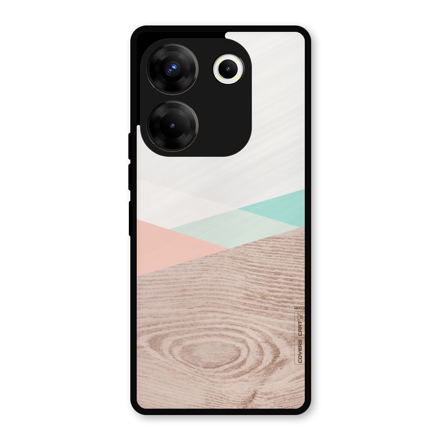 Wooden Fusion Metal Back Case for Tecno Camon 20
