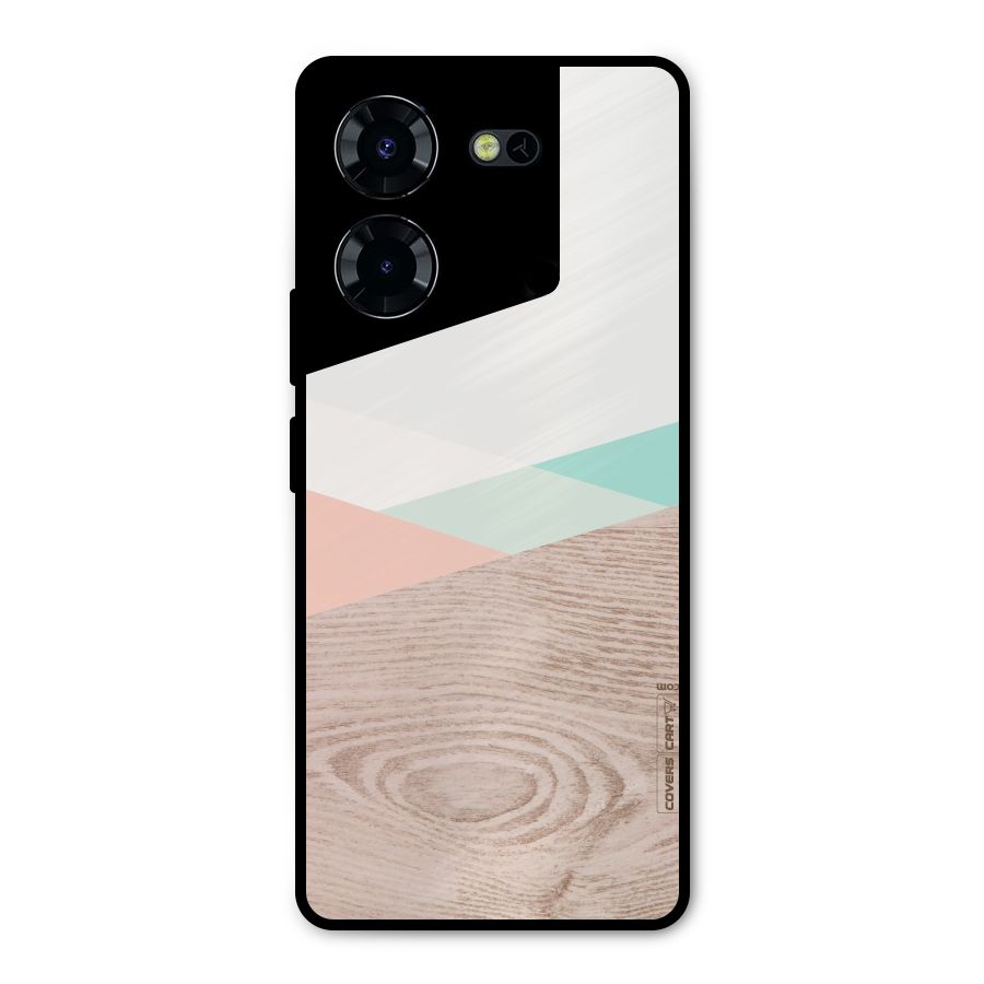 Wooden Fusion Metal Back Case for Tecno Pova 5 Pro 5G