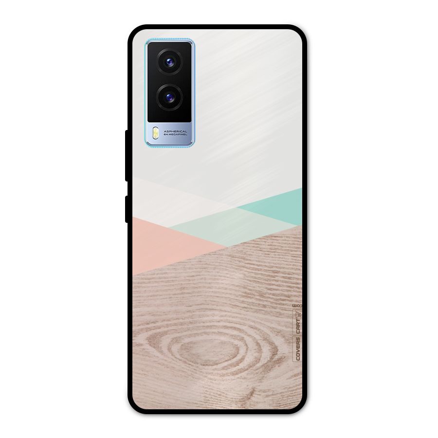 Wooden Fusion Metal Back Case for Vivo V21e 5G