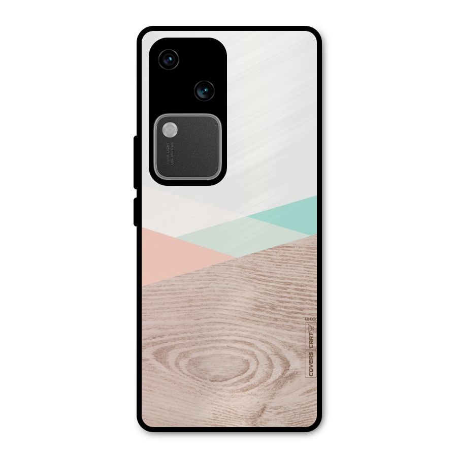 Wooden Fusion Metal Back Case for Vivo V30 Pro