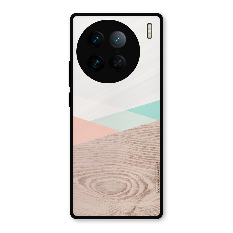 Wooden Fusion Metal Back Case for Vivo X90 Pro