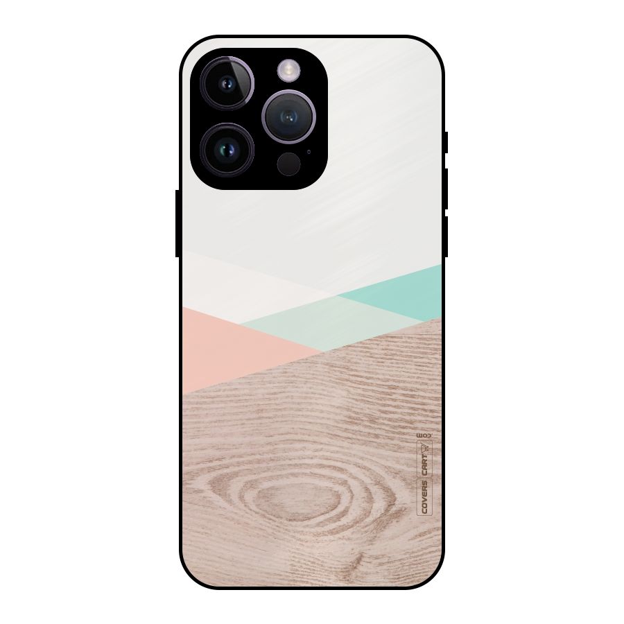 Wooden Fusion Metal Back Case for iPhone 14 Pro Max