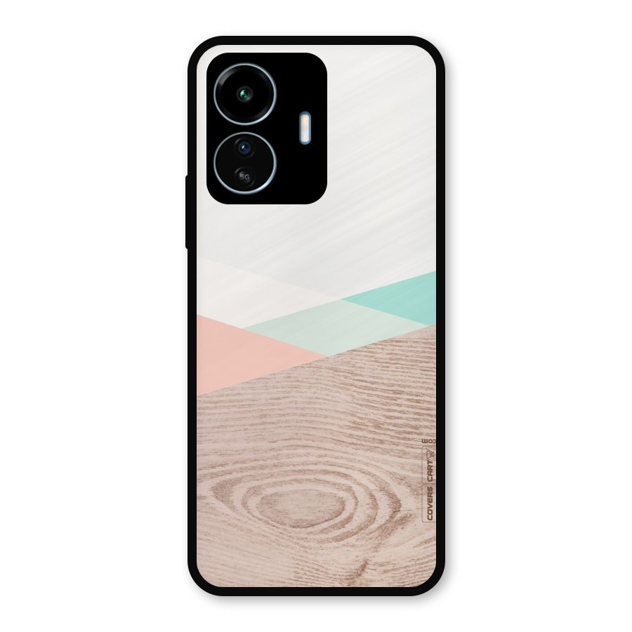 Wooden Fusion Metal Back Case for vivo iQOO Z6 Lite 5G