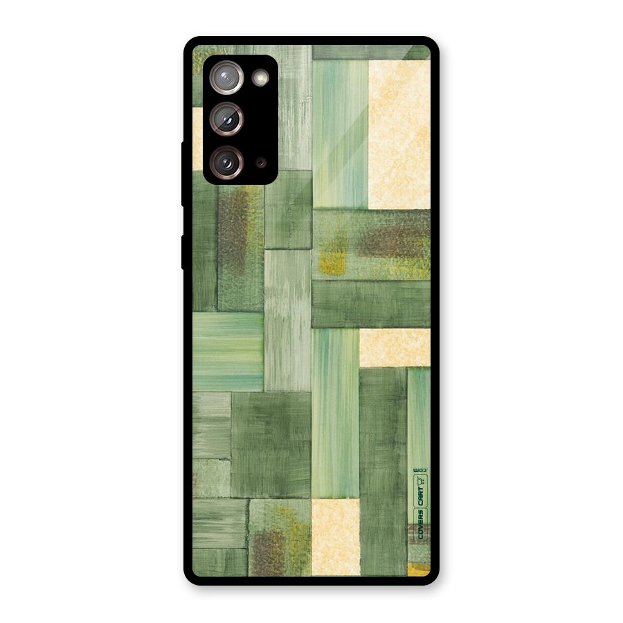 Wooden Green Texture Glass Back Case for Galaxy Note 20