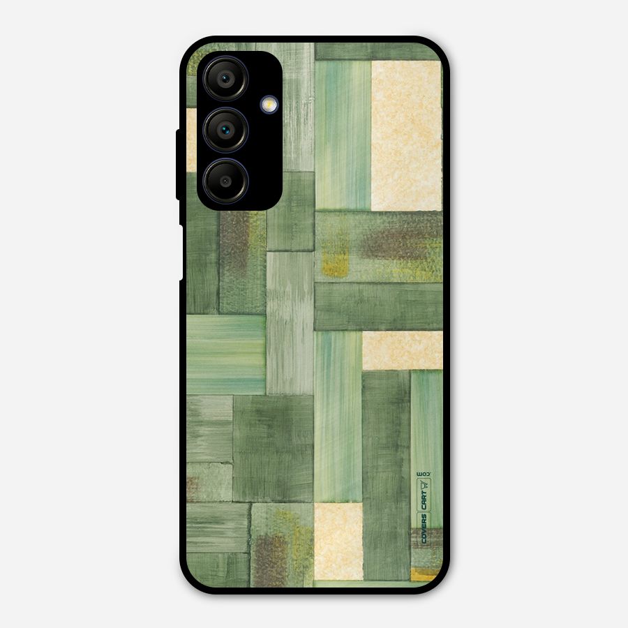 Wooden Green Texture Metal Back Case for Galaxy A15 5G