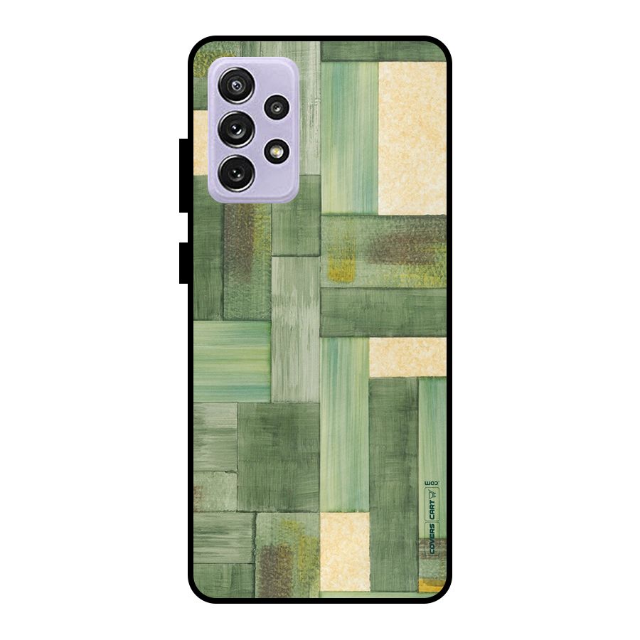 Wooden Green Texture Metal Back Case for Galaxy A72