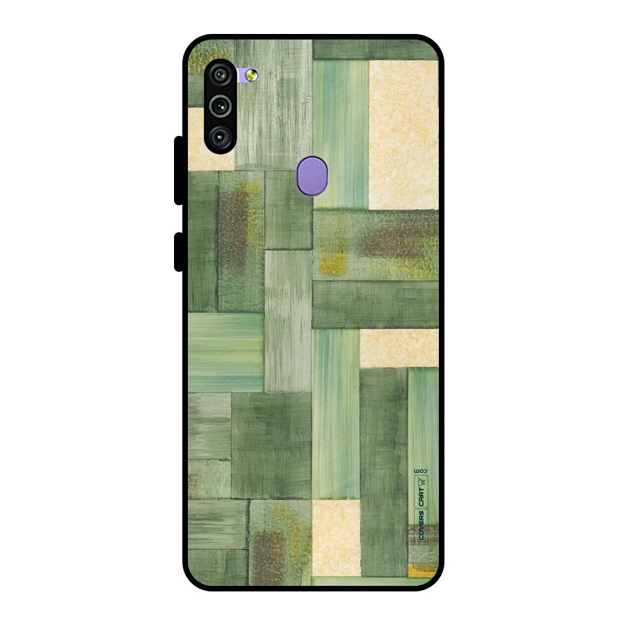 Wooden Green Texture Metal Back Case for Galaxy M11