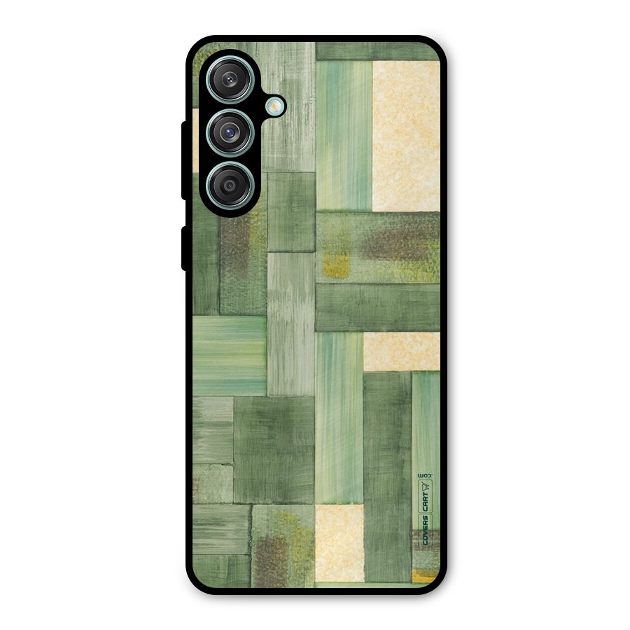 Wooden Green Texture Metal Back Case for Galaxy M55 5G