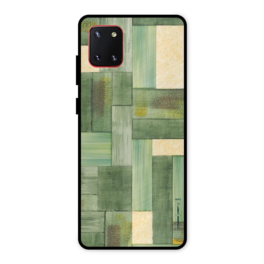 Wooden Green Texture Metal Back Case for Galaxy Note 10 Lite