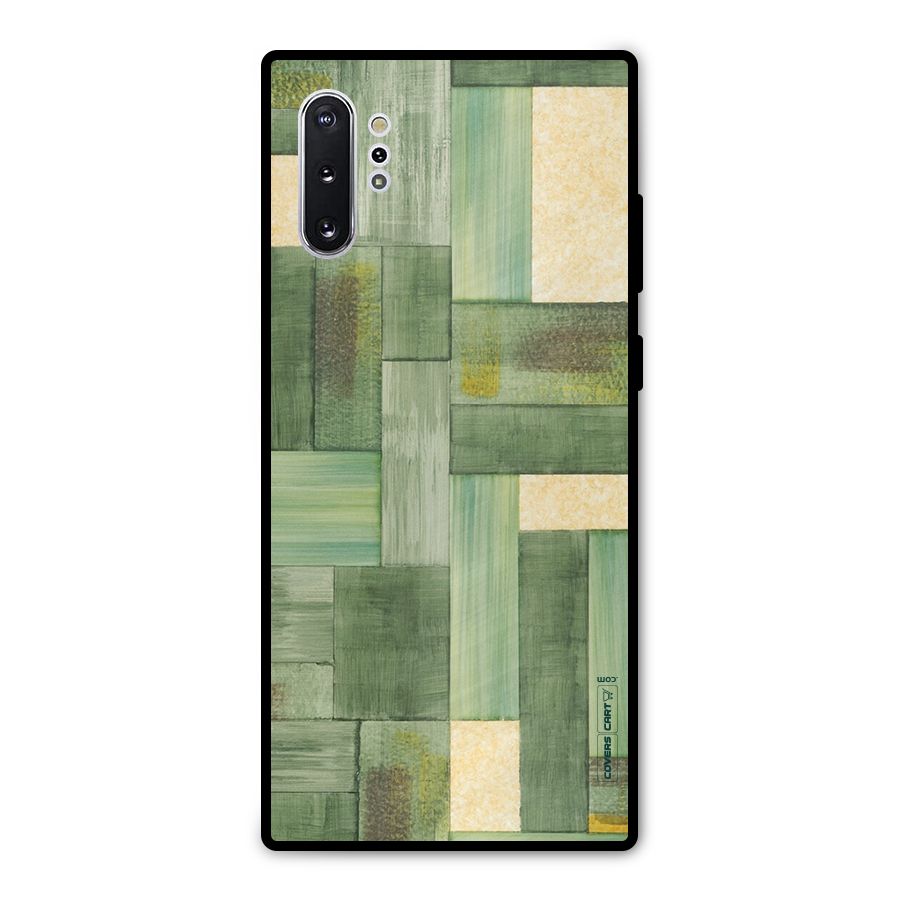 Wooden Green Texture Metal Back Case for Galaxy Note 10 Plus