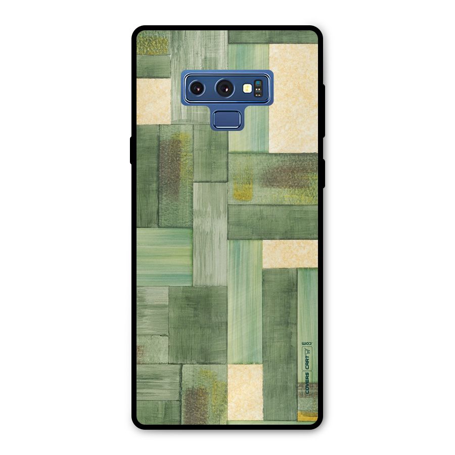 Wooden Green Texture Metal Back Case for Galaxy Note 9