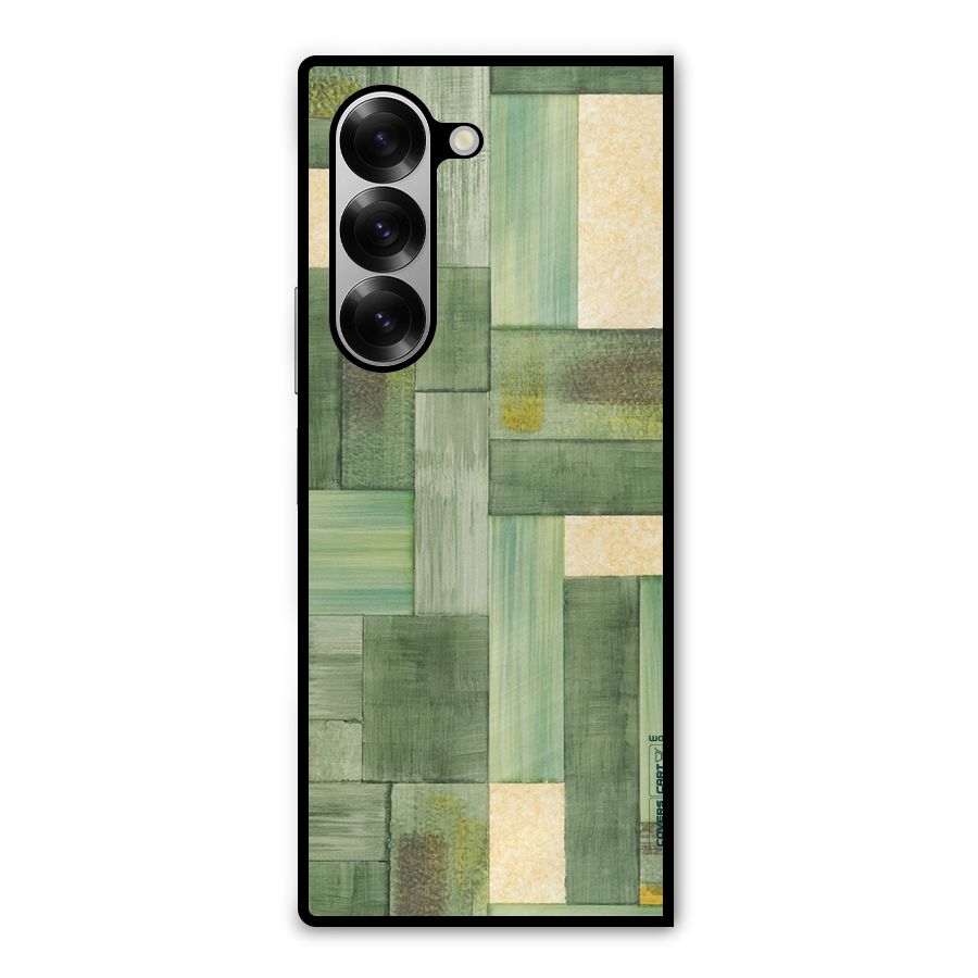 Wooden Green Texture Metal Back Case for Galaxy Z Fold6