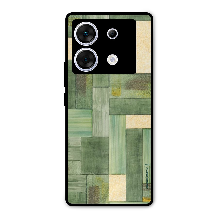 Wooden Green Texture Metal Back Case for Infinix Zero 30 5G