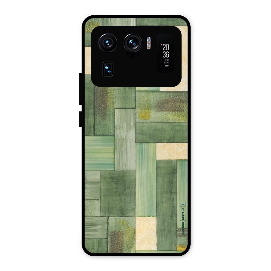 Wooden Green Texture Metal Back Case for Mi 11 Ultra