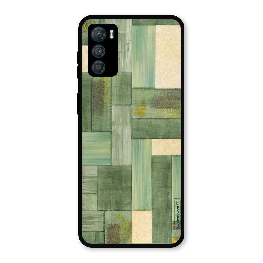 Wooden Green Texture Metal Back Case for Moto G42