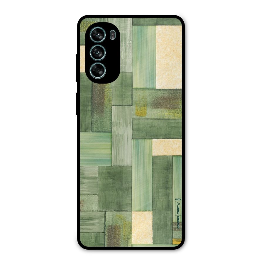 Wooden Green Texture Metal Back Case for Moto G62