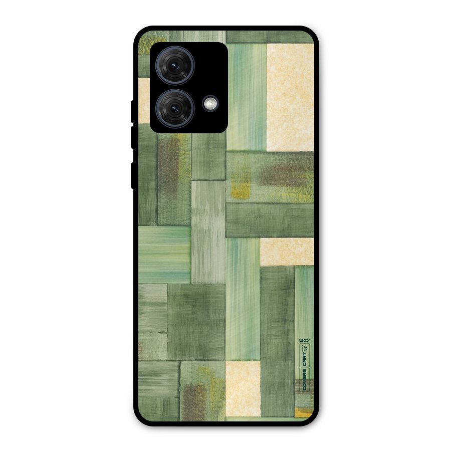Wooden Green Texture Metal Back Case for Moto G84