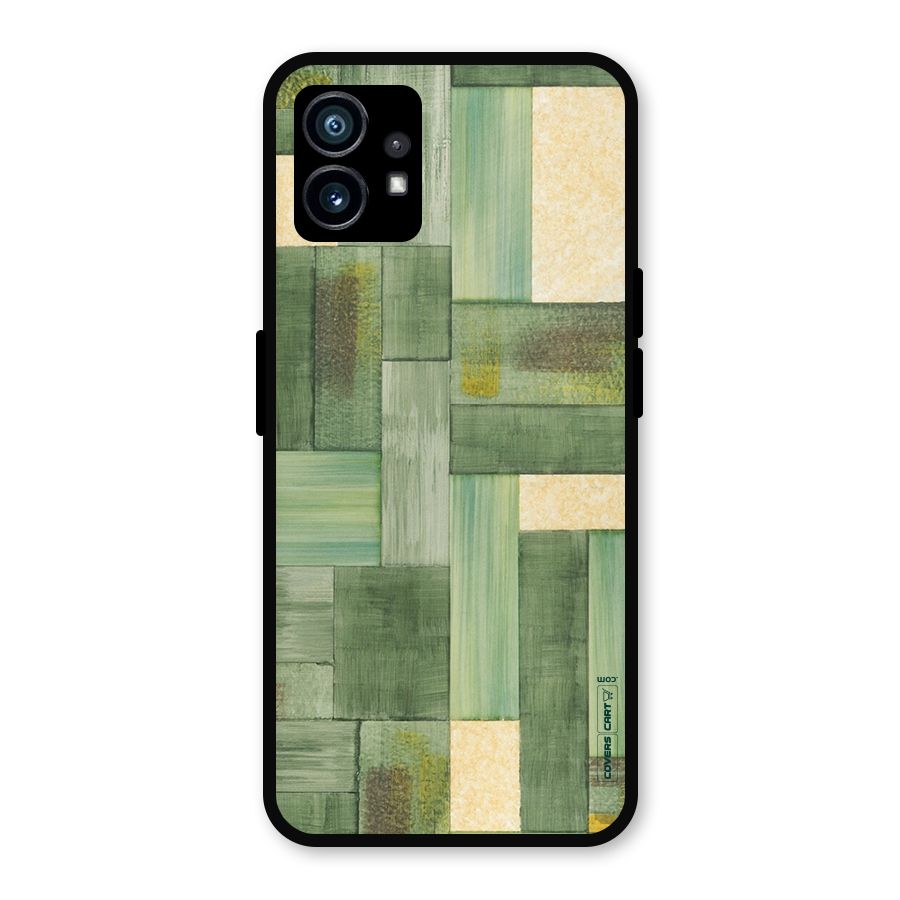 Wooden Green Texture Metal Back Case for Nothing Phone 1