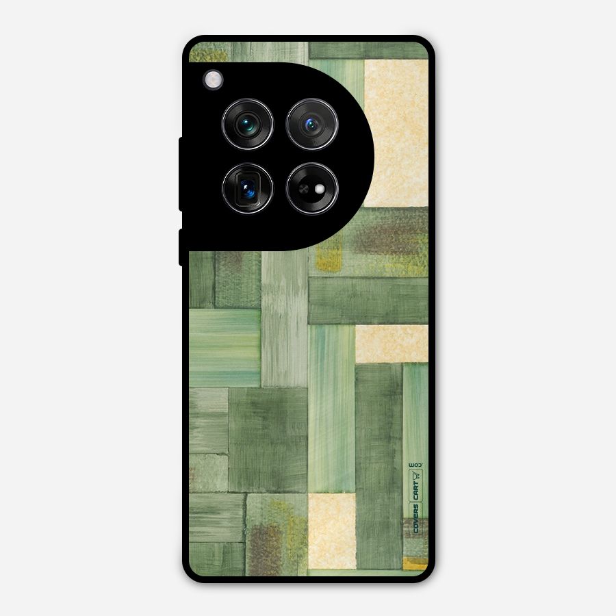 Wooden Green Texture Metal Back Case for OnePlus 12