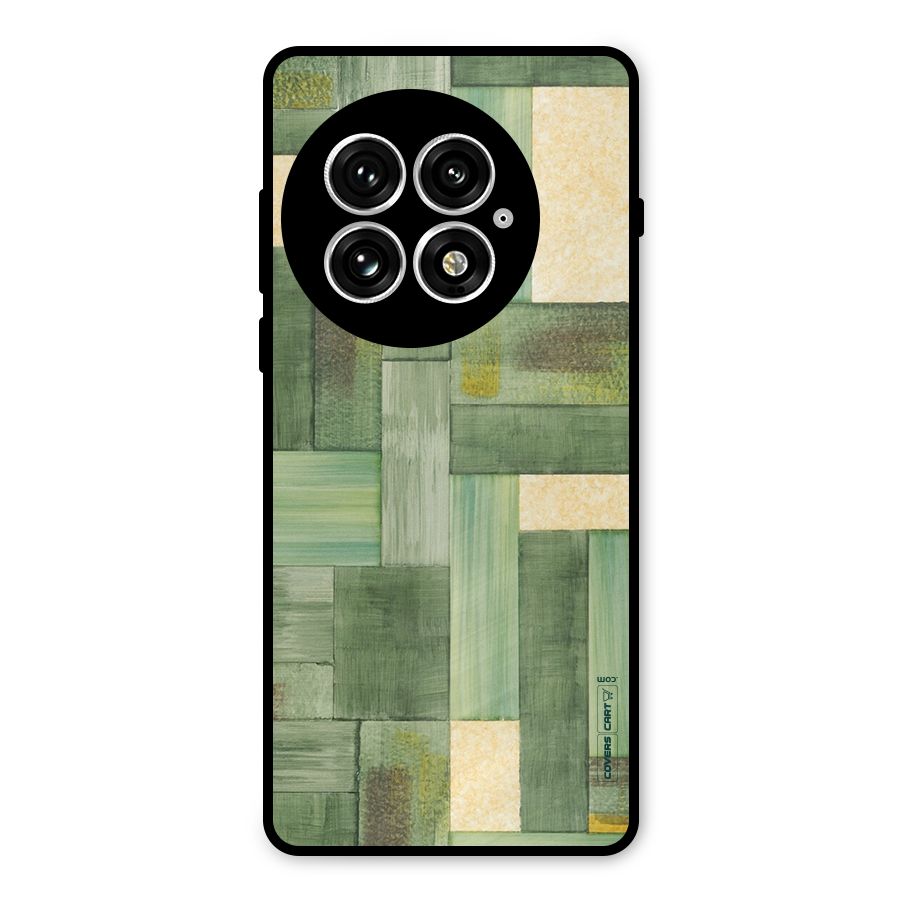 Wooden Green Texture Metal Back Case for OnePlus 13