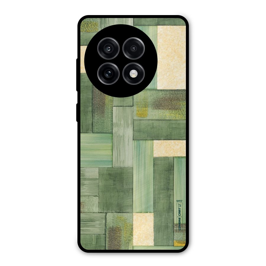 Wooden Green Texture Metal Back Case for OnePlus 13R