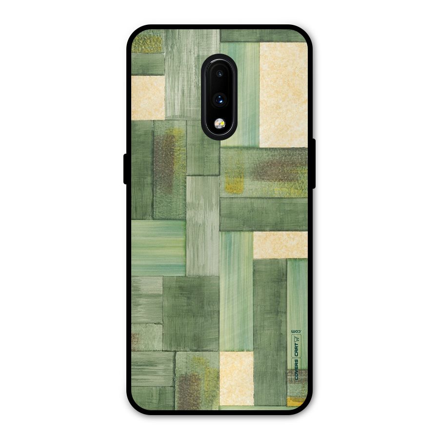 Wooden Green Texture Metal Back Case for OnePlus 7