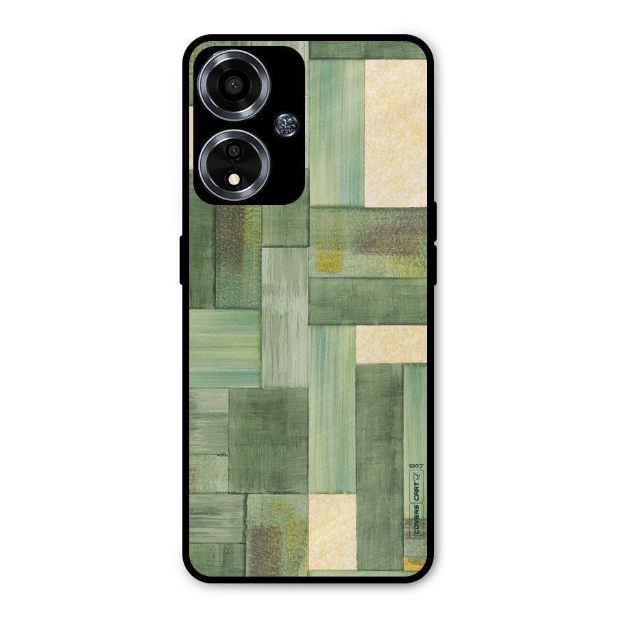 Wooden Green Texture Metal Back Case for Oppo A59