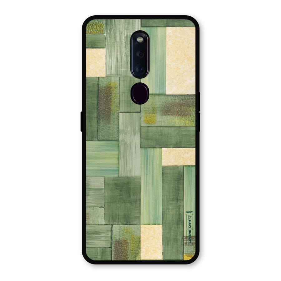 Wooden Green Texture Metal Back Case for Oppo F11 Pro