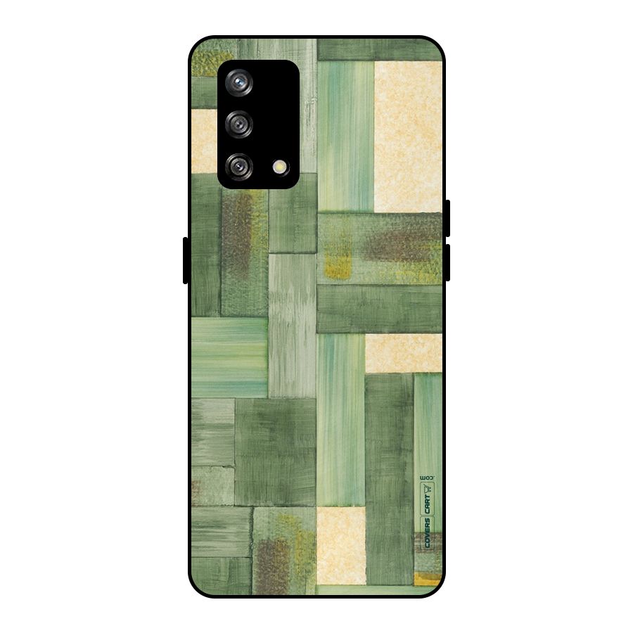 Wooden Green Texture Metal Back Case for Oppo F19