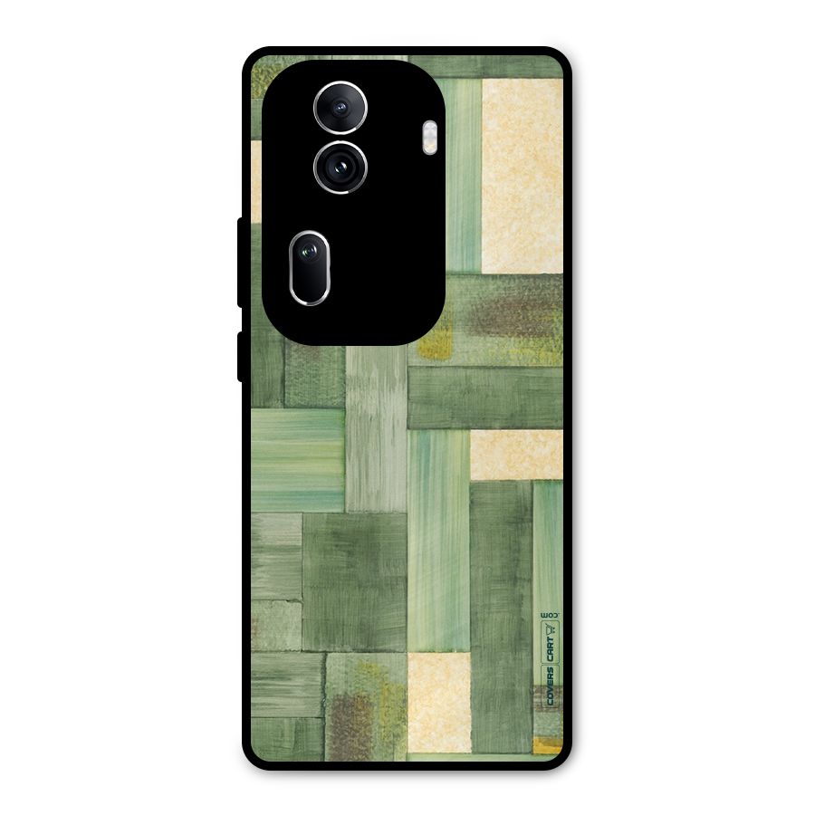 Wooden Green Texture Metal Back Case for Oppo Reno11 Pro 5G