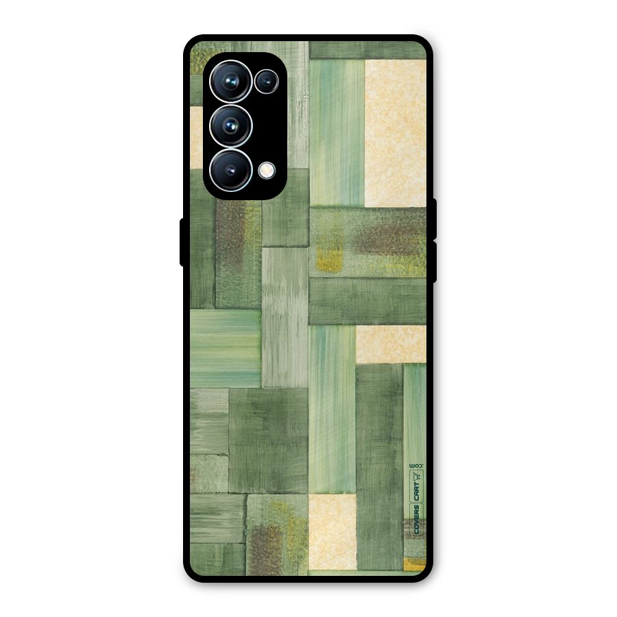 Wooden Green Texture Metal Back Case for Oppo Reno5 Pro 5G