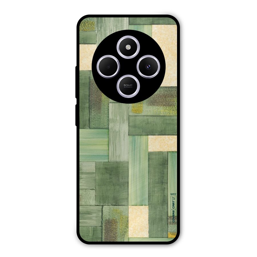 Wooden Green Texture Metal Back Case for Poco C75 5G