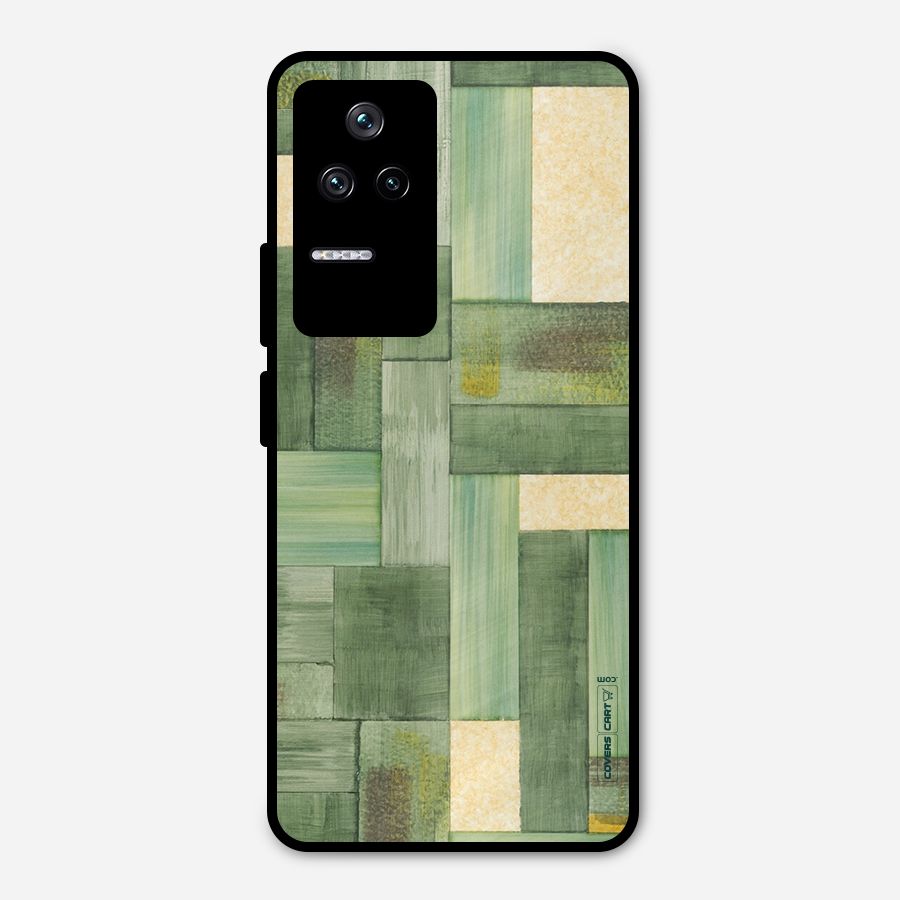 Wooden Green Texture Metal Back Case for Poco F4 5G