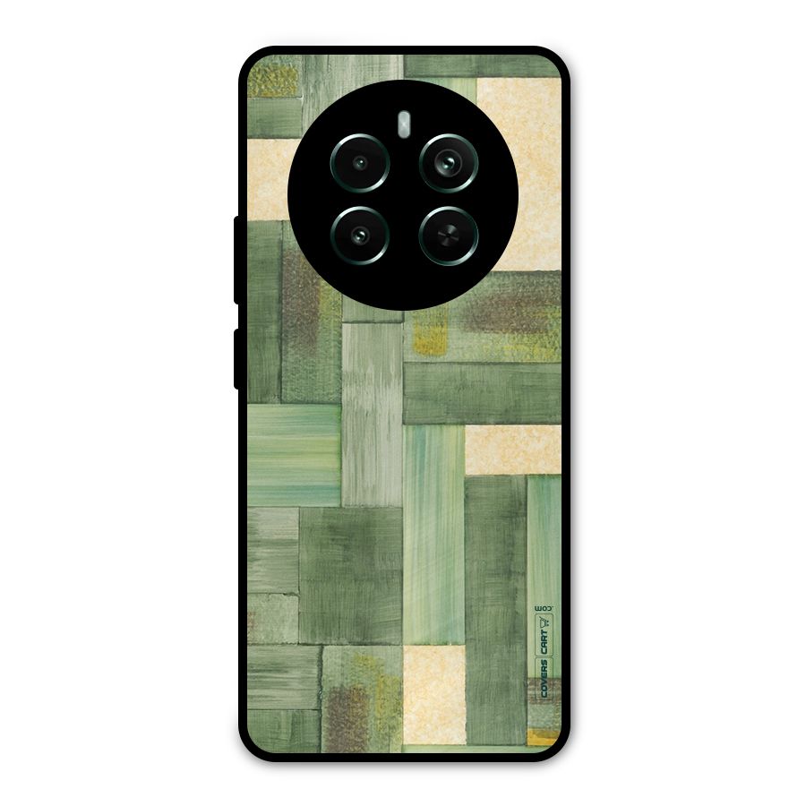 Wooden Green Texture Metal Back Case for Realme 12 Pro Plus