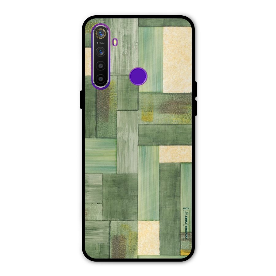 Wooden Green Texture Metal Back Case for Realme 5i