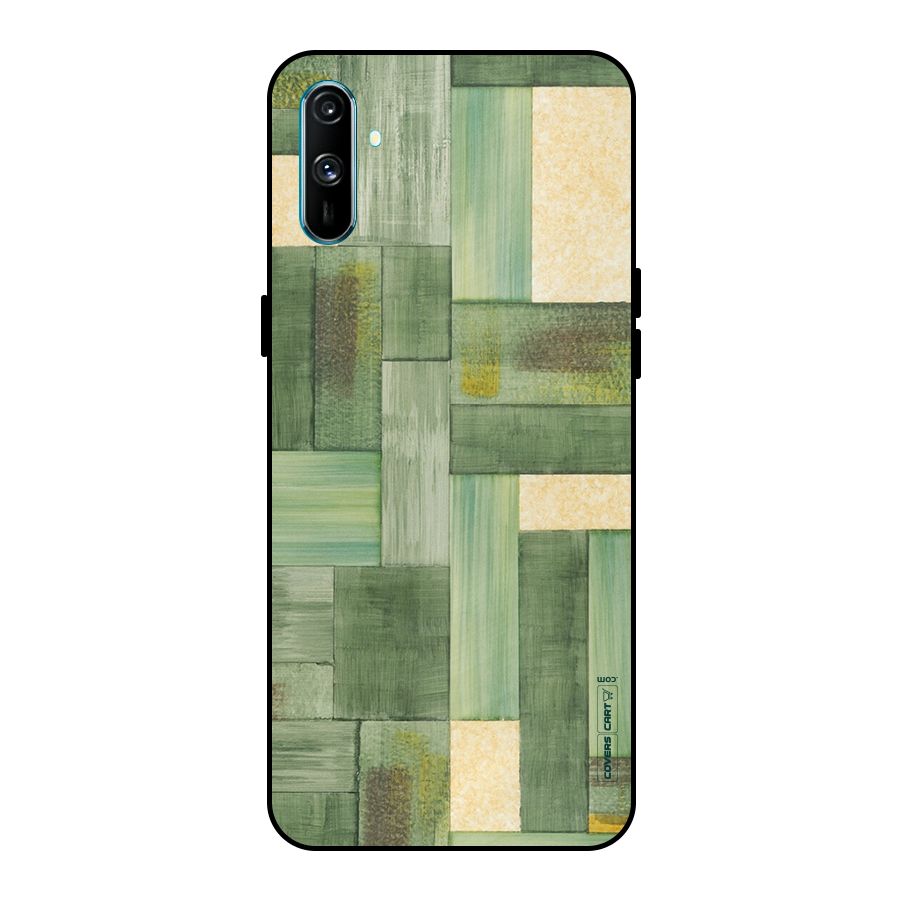 Wooden Green Texture Metal Back Case for Realme C3